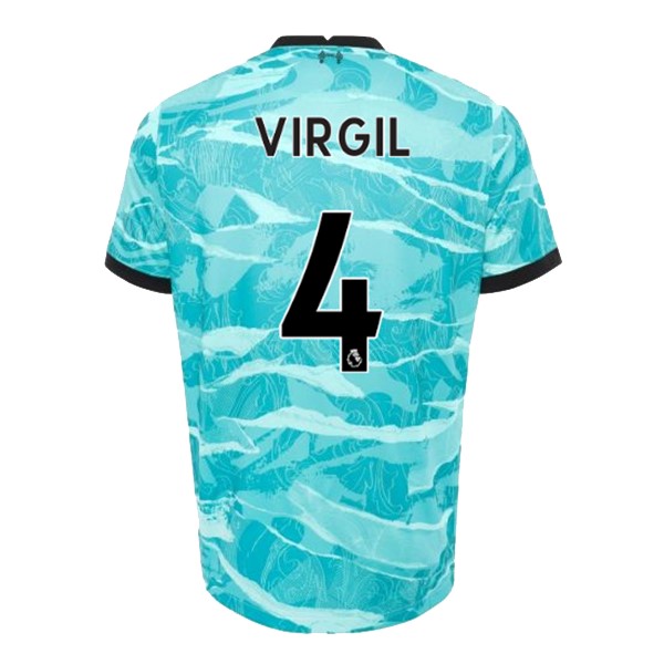 Maglia Liverpool NO.4 Virgil 2ª 2020-2021 Blu
